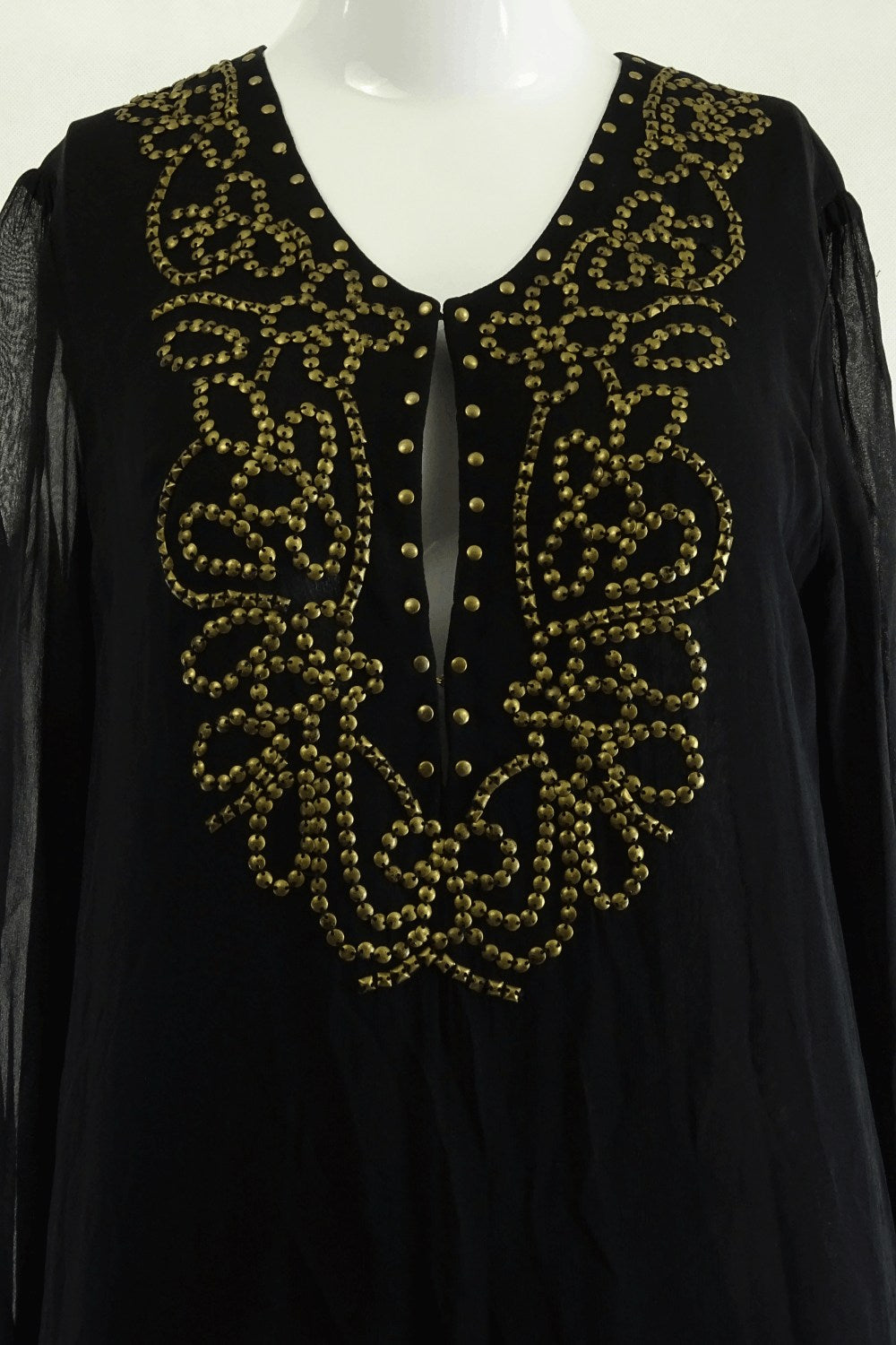 Antik Batik Black Dress With Sequin Pattern M