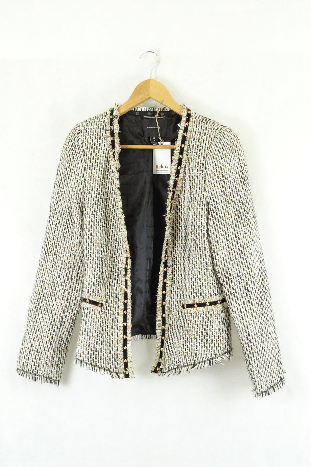 Maison Scotch Woven Jacket Black And White S