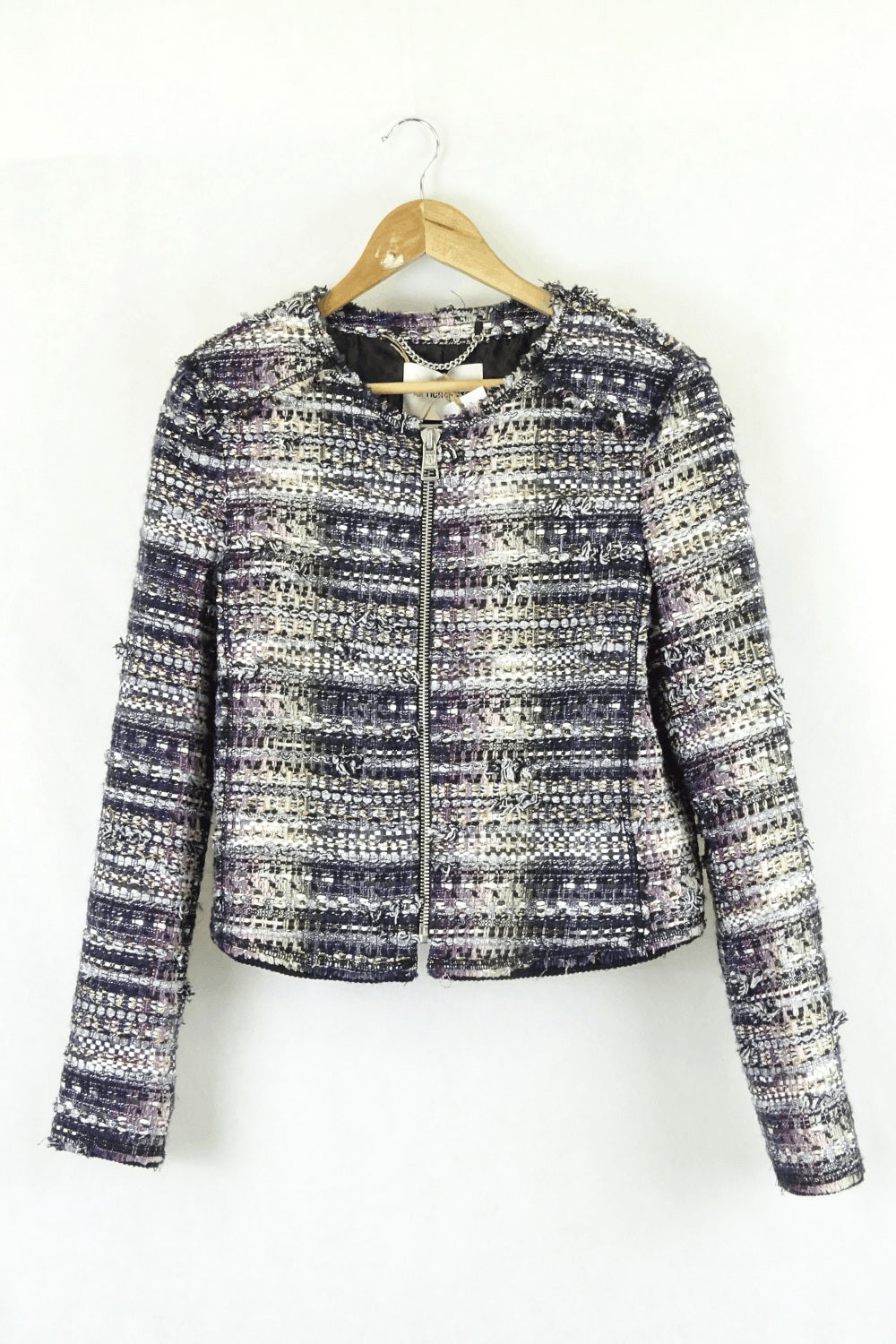 Rich &amp; Royal Purple And Pink Woven Jacket S