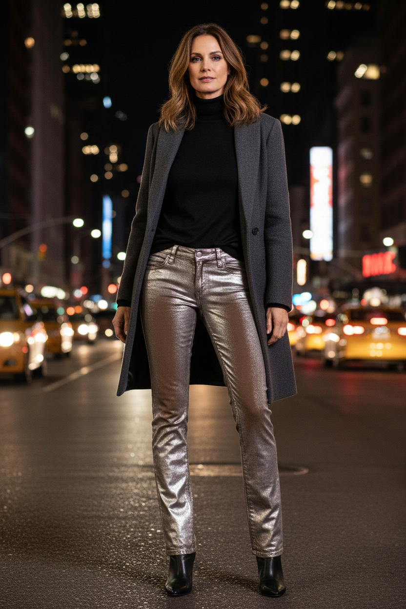 Robins Jeans | Brown |  Silver Foil 6 (LIKE NEW) RRP 200USD