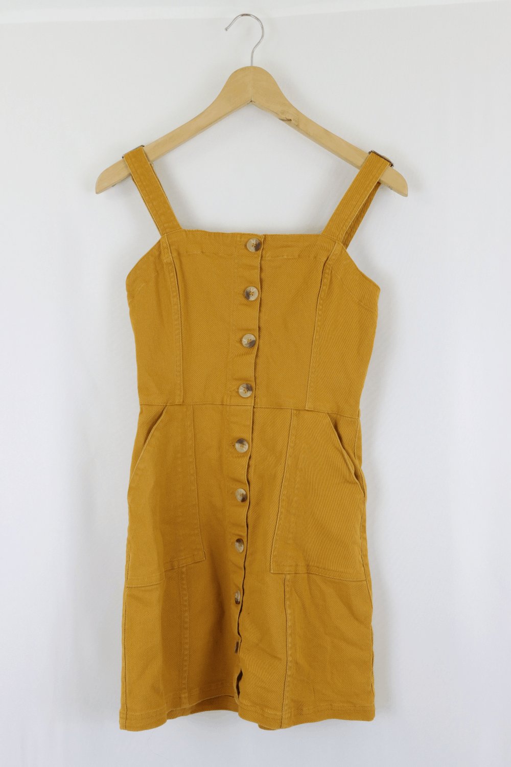 H&m yellow hot sale denim dress