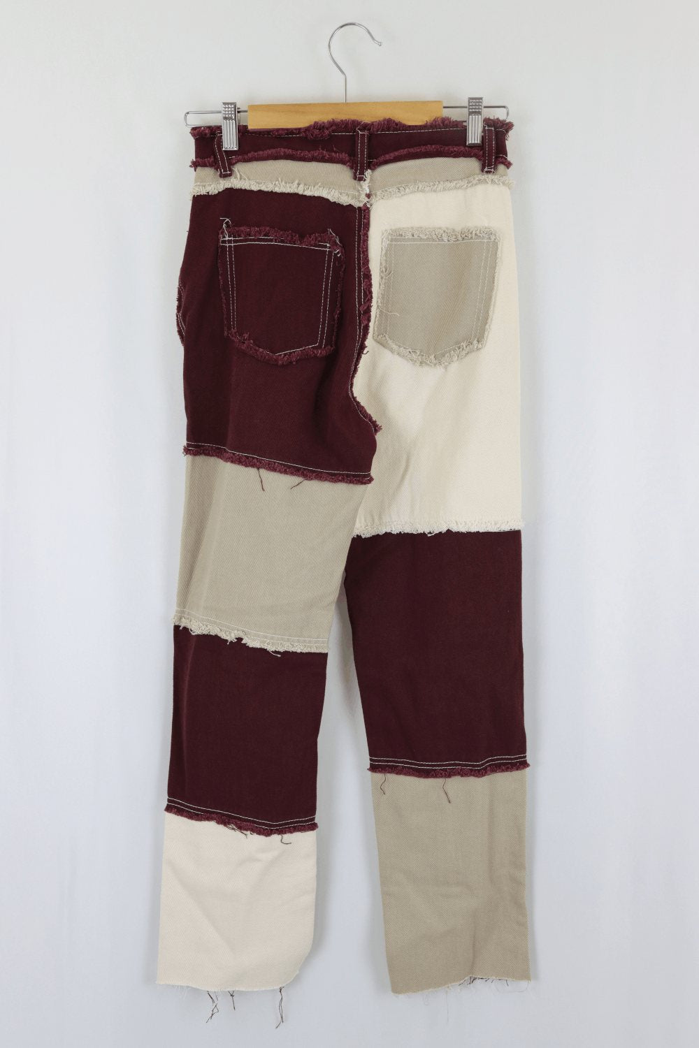 Burgundy And Beige Jeans S Best Fits 6-8