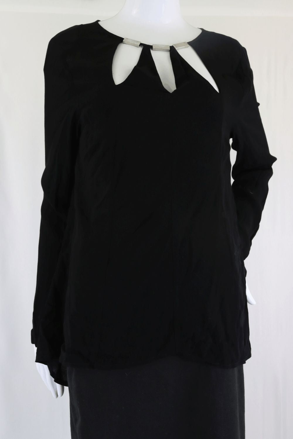 Wish Black Top With Silver Jewellery Attached S