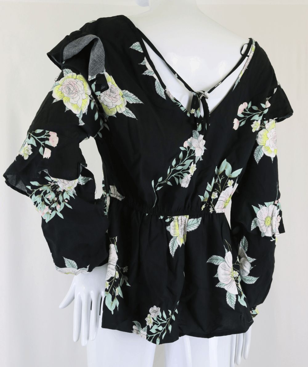 Sass Floral And Black Top 12