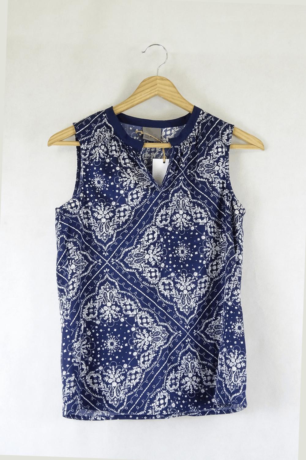 Vero Moda Blue And White Top XS