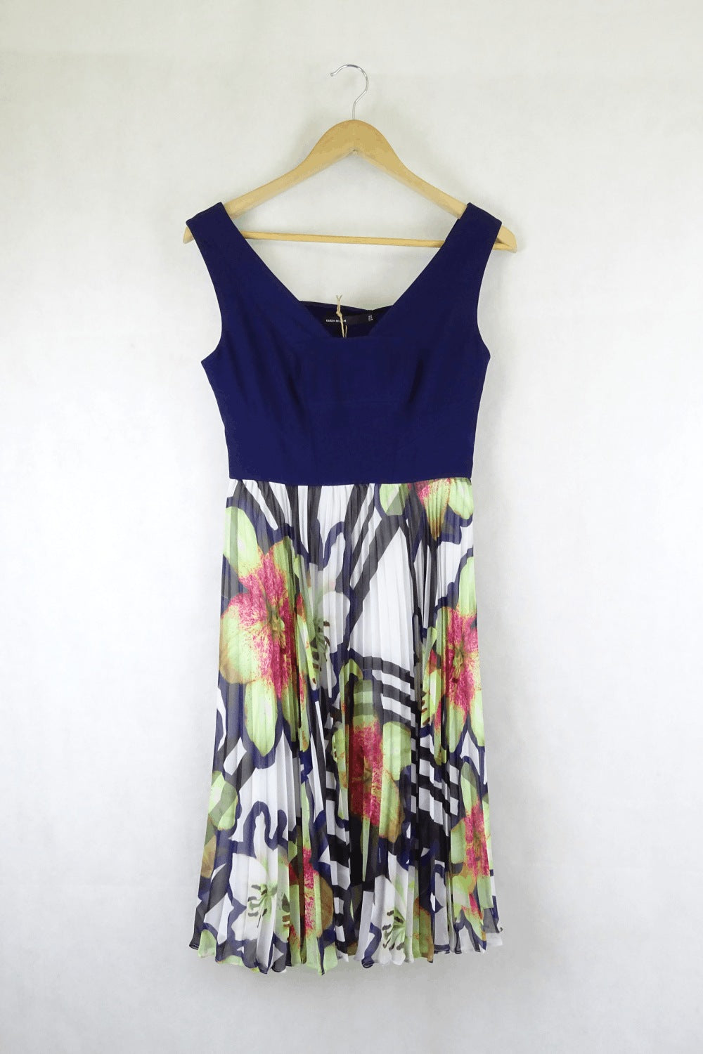 Karen Millen Lace Multi Coloured Dress Pleated 8