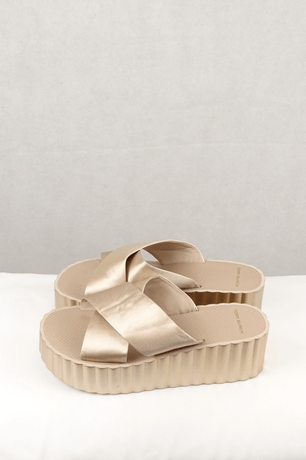 Tory Burch Gold Wedged Sandals 11