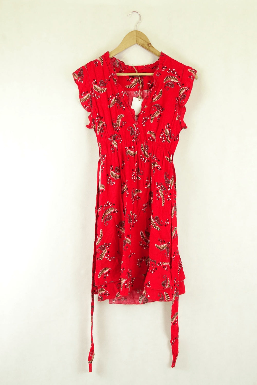 Caroline Morgan Red Print Dress 12