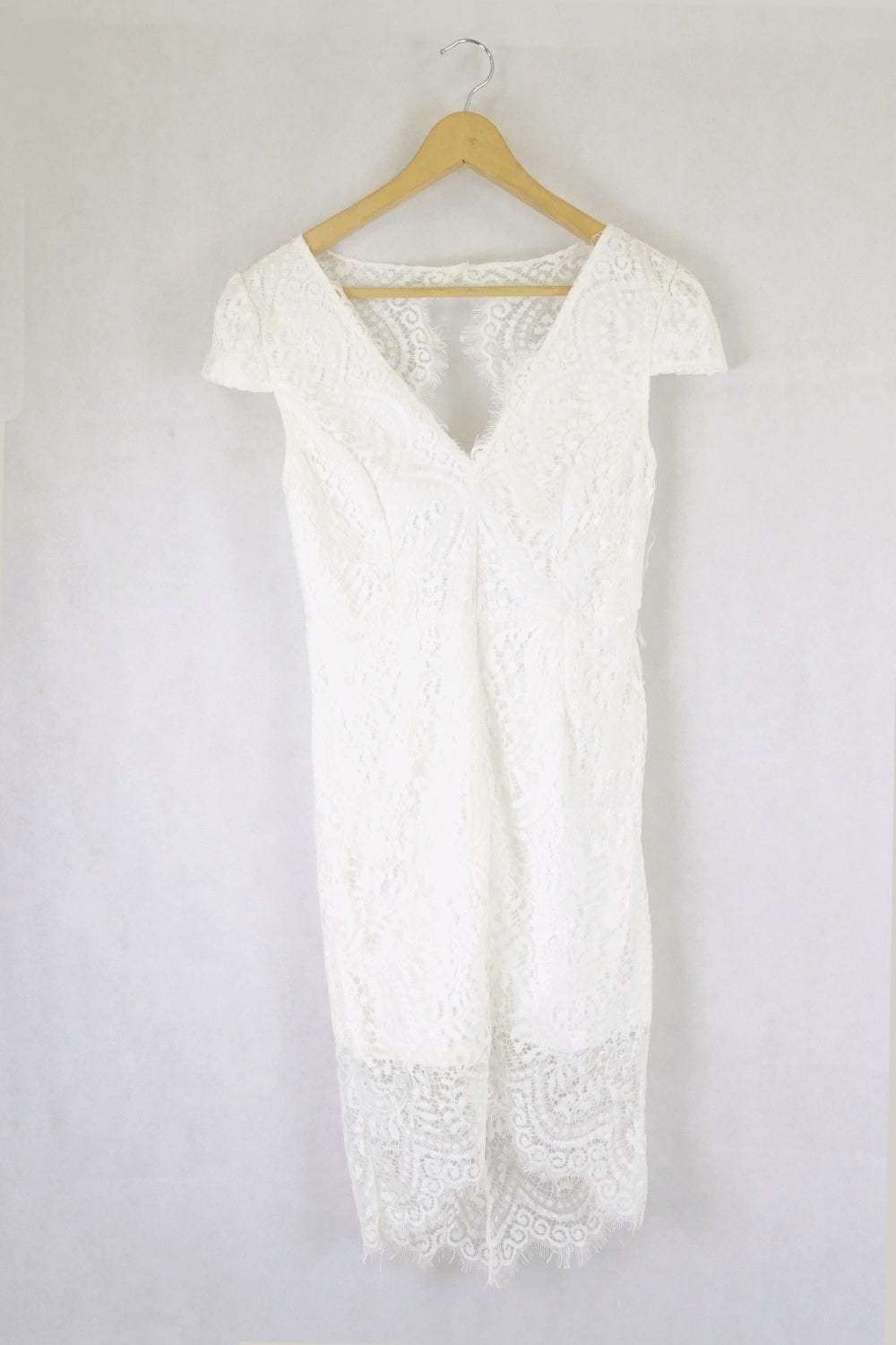 Jorge White Lace Dress 12