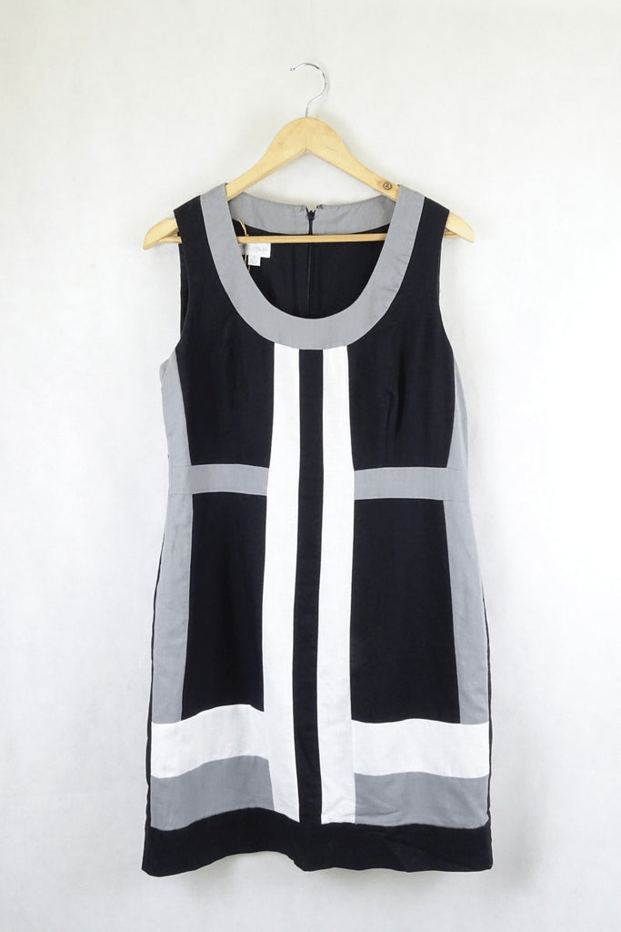 Queens Park Black And Grey Dress 14 Reluv Clothing Australia