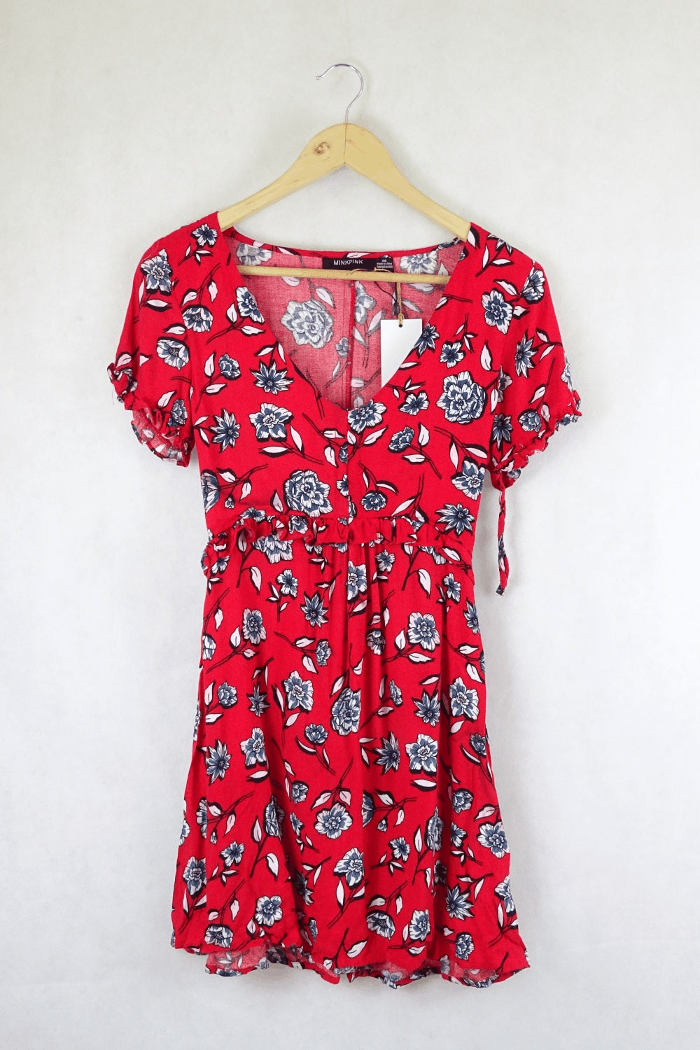 Minkpink Red Floral Dress Xs