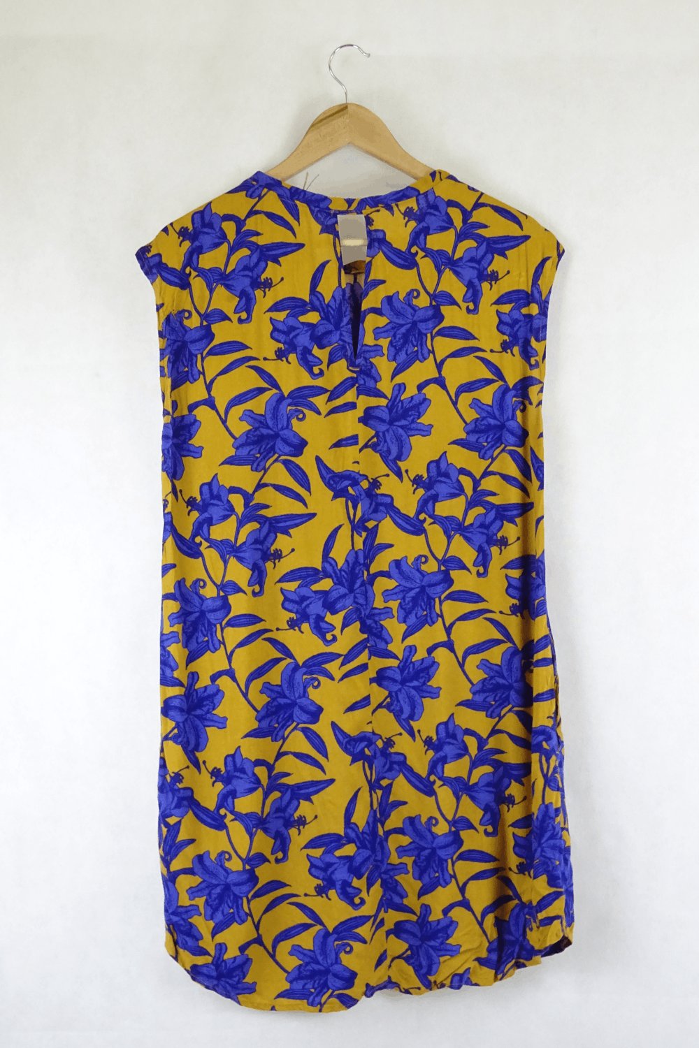 H&M Orange And Blue Floral Dress 6