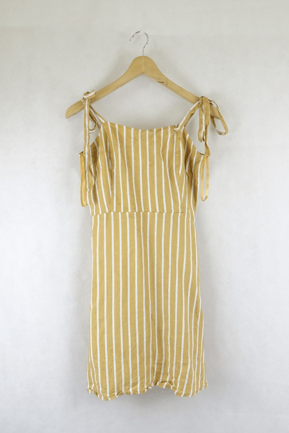 Ghanda Brown And White Striped Dress S