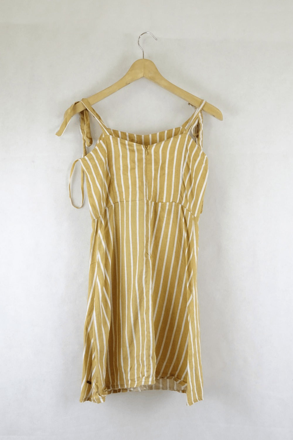 Ghanda Brown And White Striped Dress S