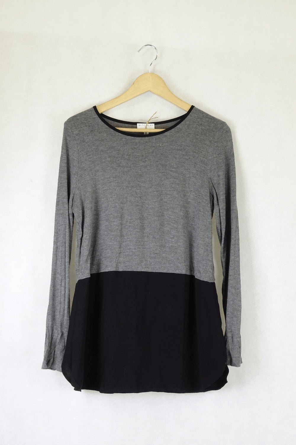 Witchery Black And Grey Top Xs