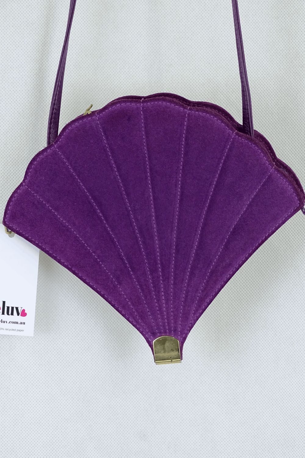 Faigen Purple Shell Bag - Leather
