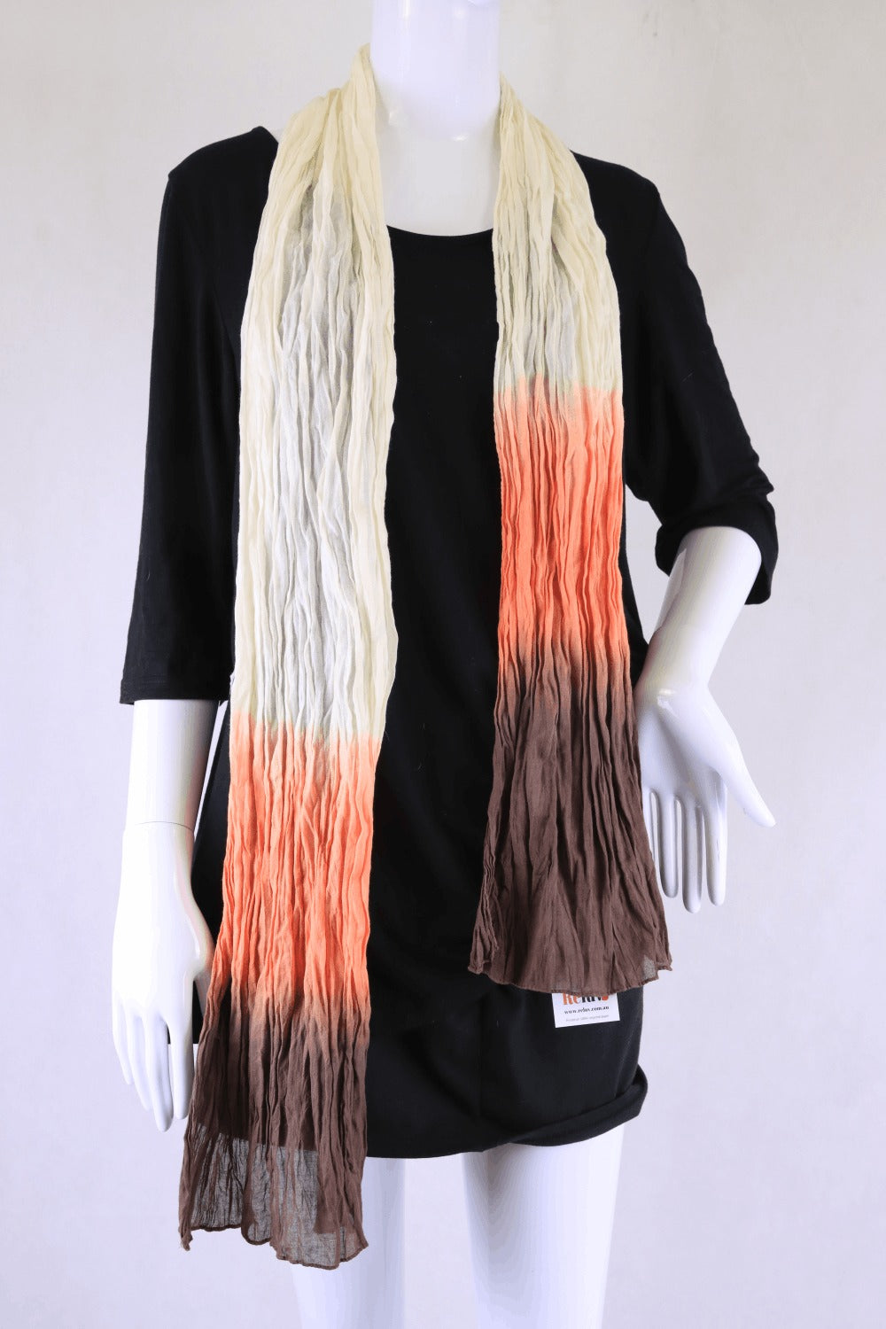 Just Jeans Ombre Scarf Brown, Orange And White