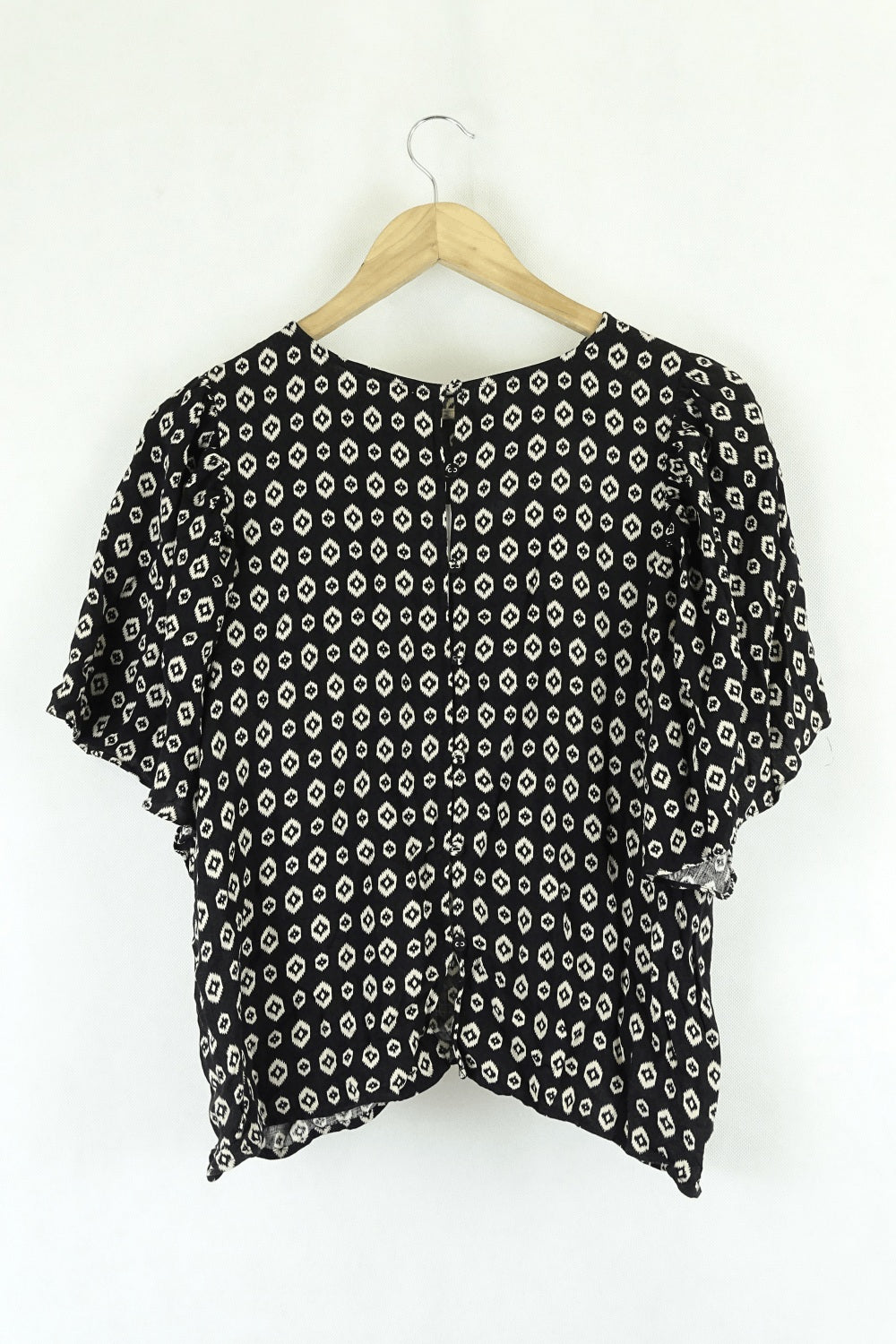 Piper Petites Black And Pattern Top S