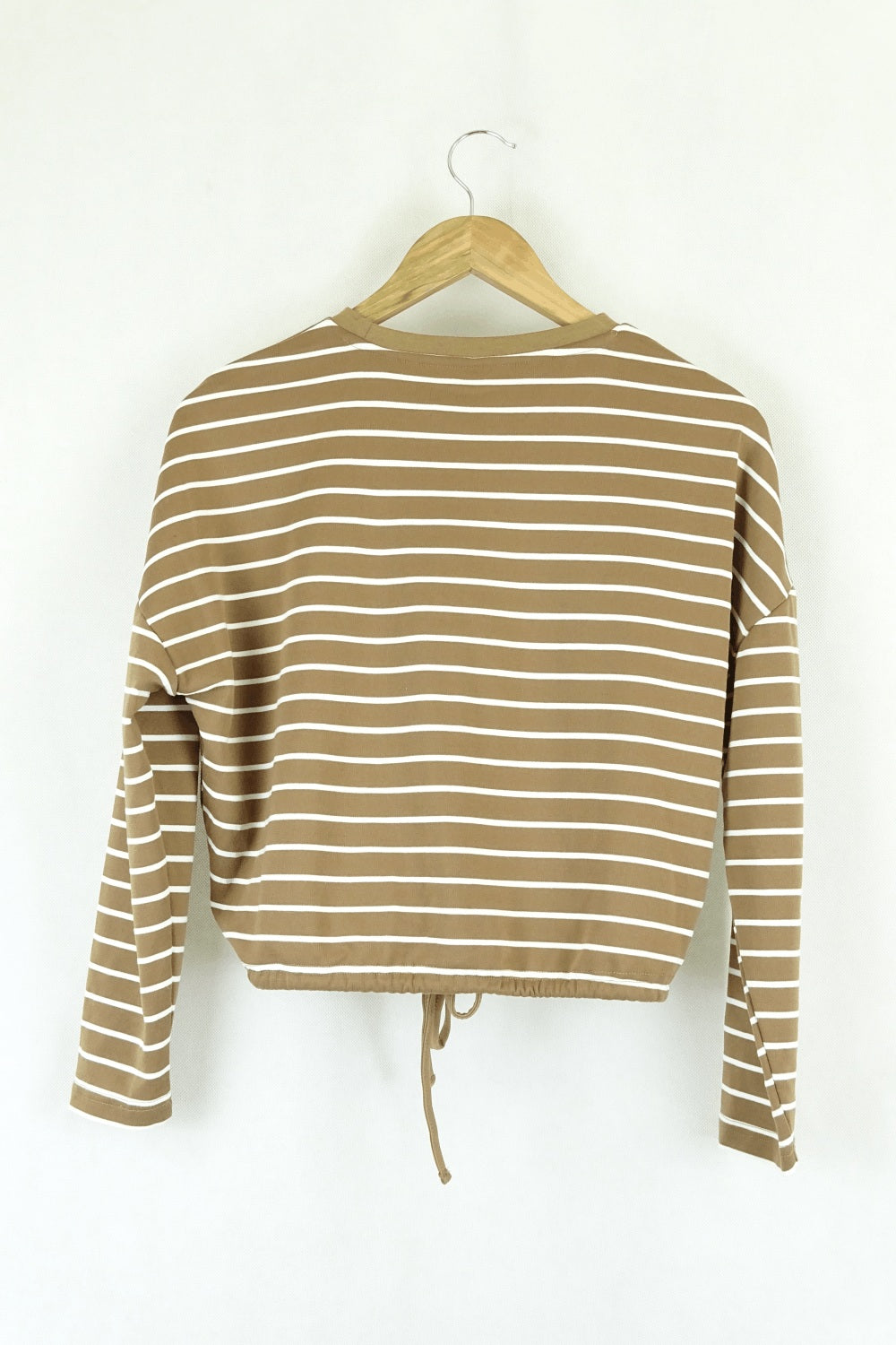 Only Brown And White Striped Top M