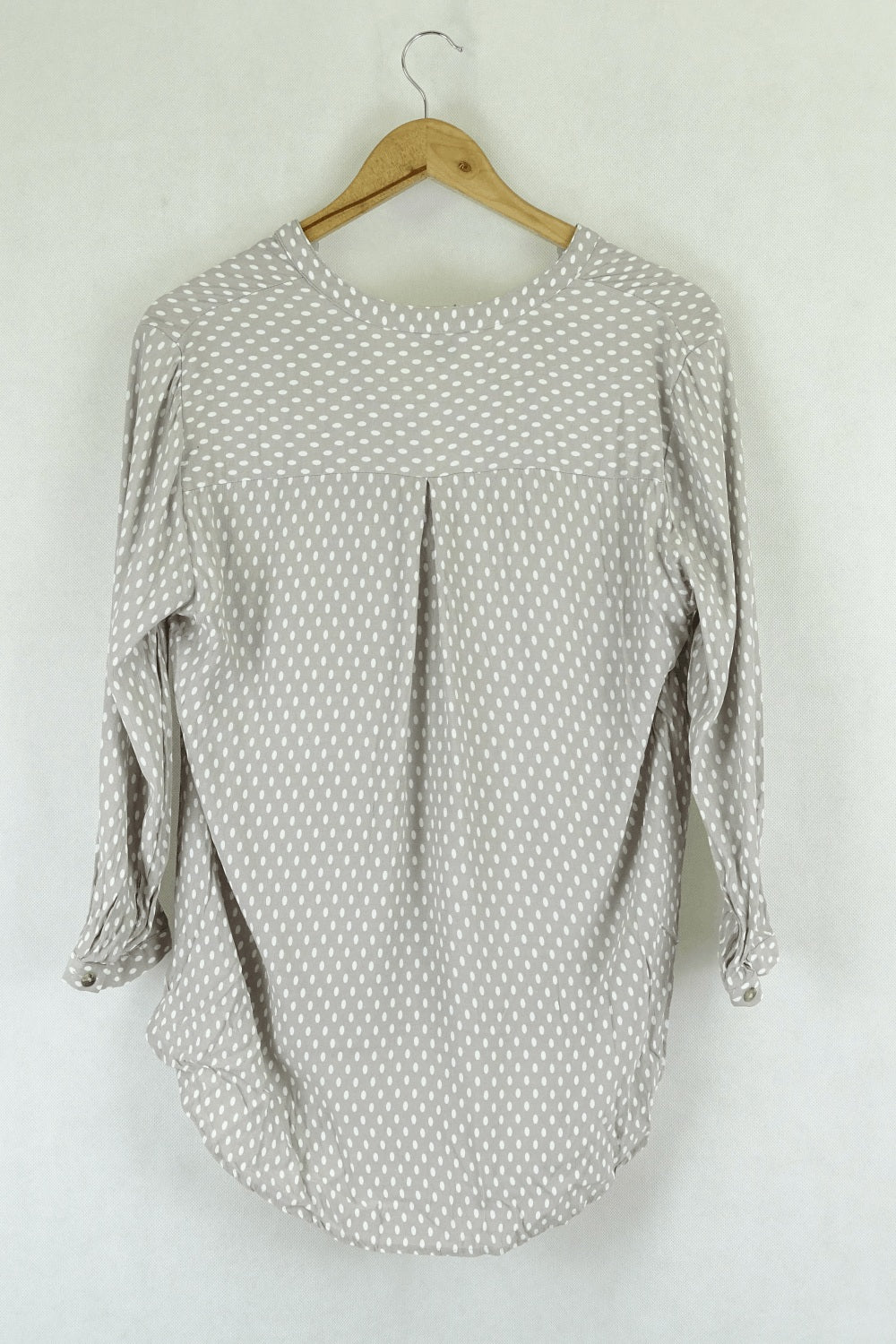 Ezra Blu Grey Polka Dot Top 6