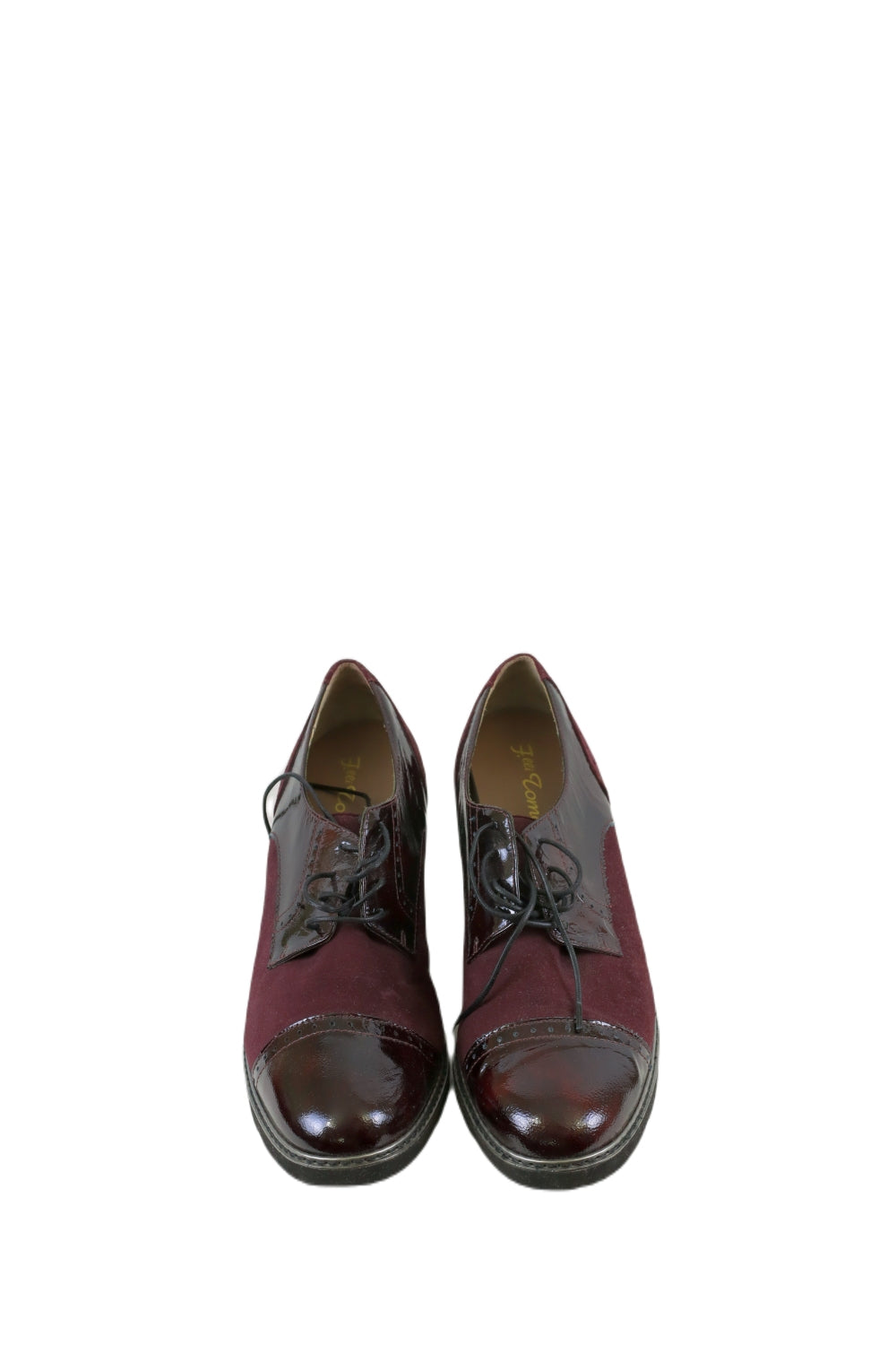 Feel Comasi Burgundy AND Black Wedges Shoes 9