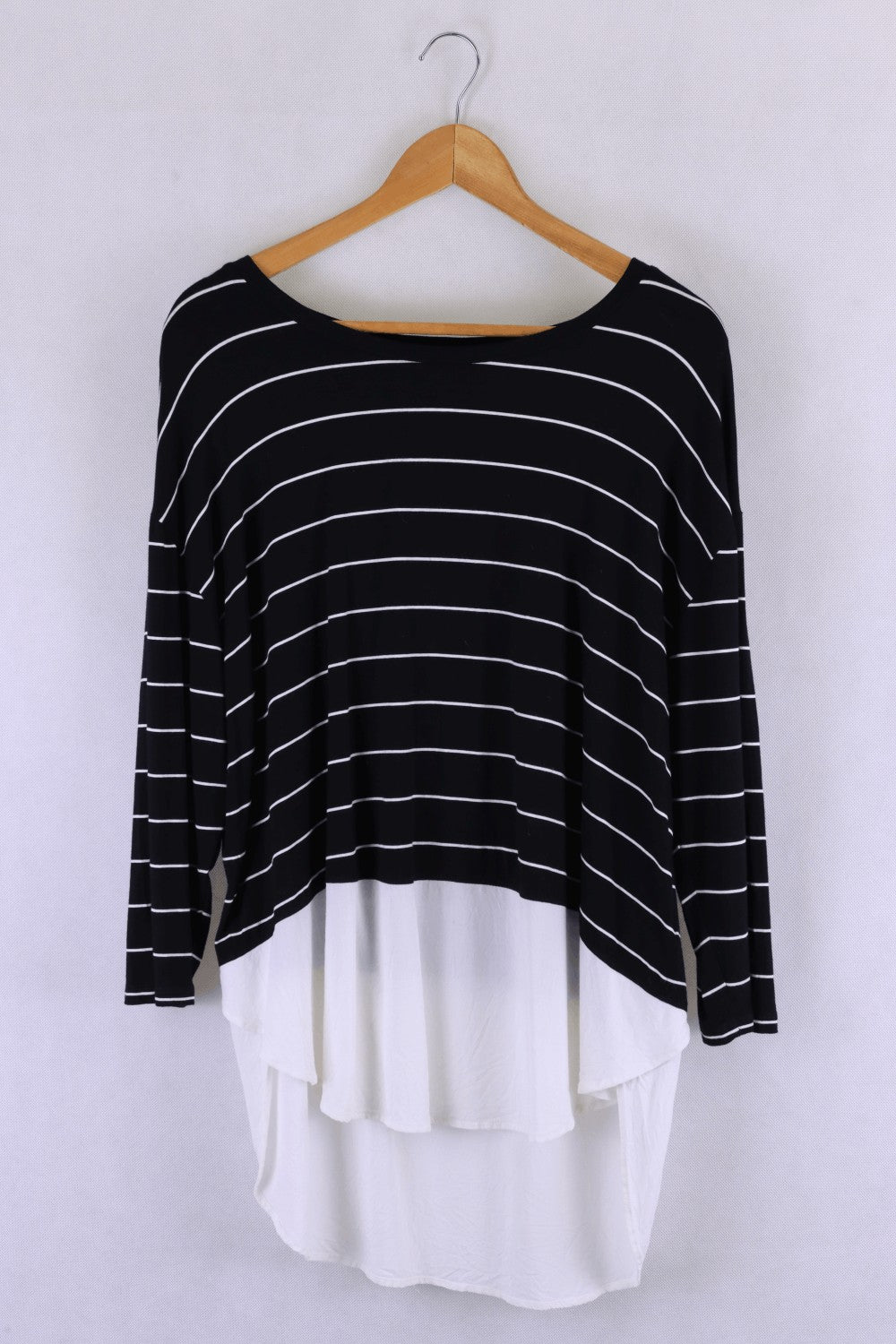 Sussan Black And White Striped Top XL