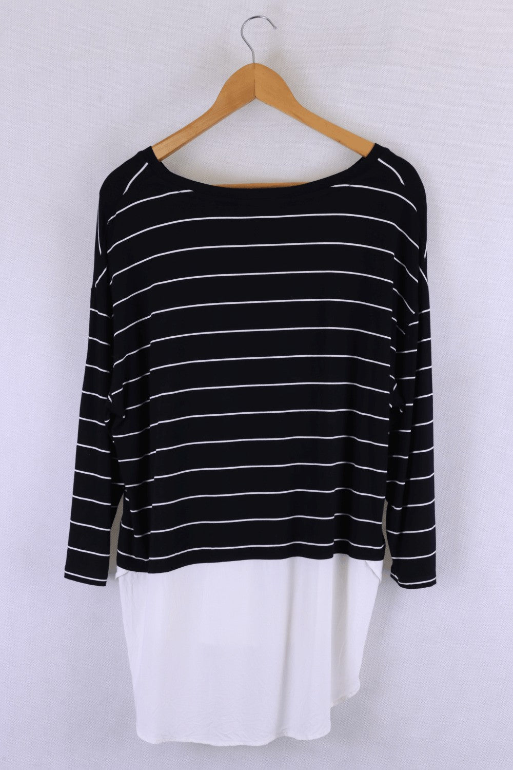 Sussan Black And White Striped Top XL