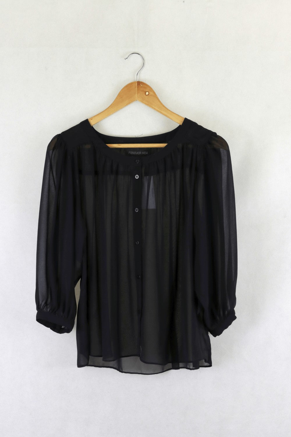 Forever New Black Blouse 8