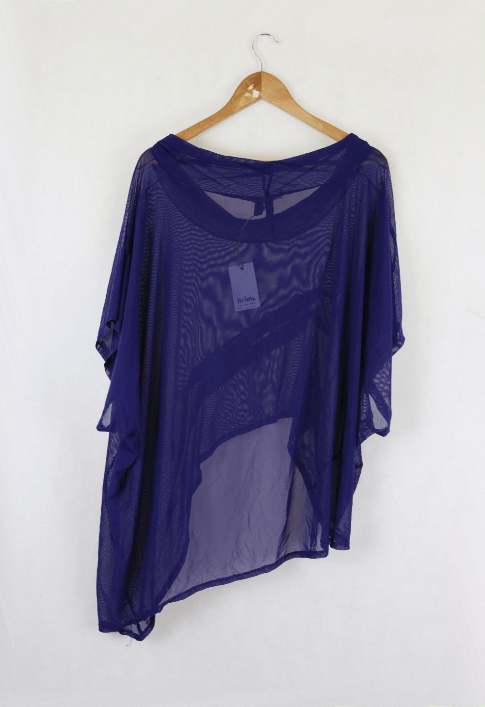 Taking Shape TS Blue Sheer Top L