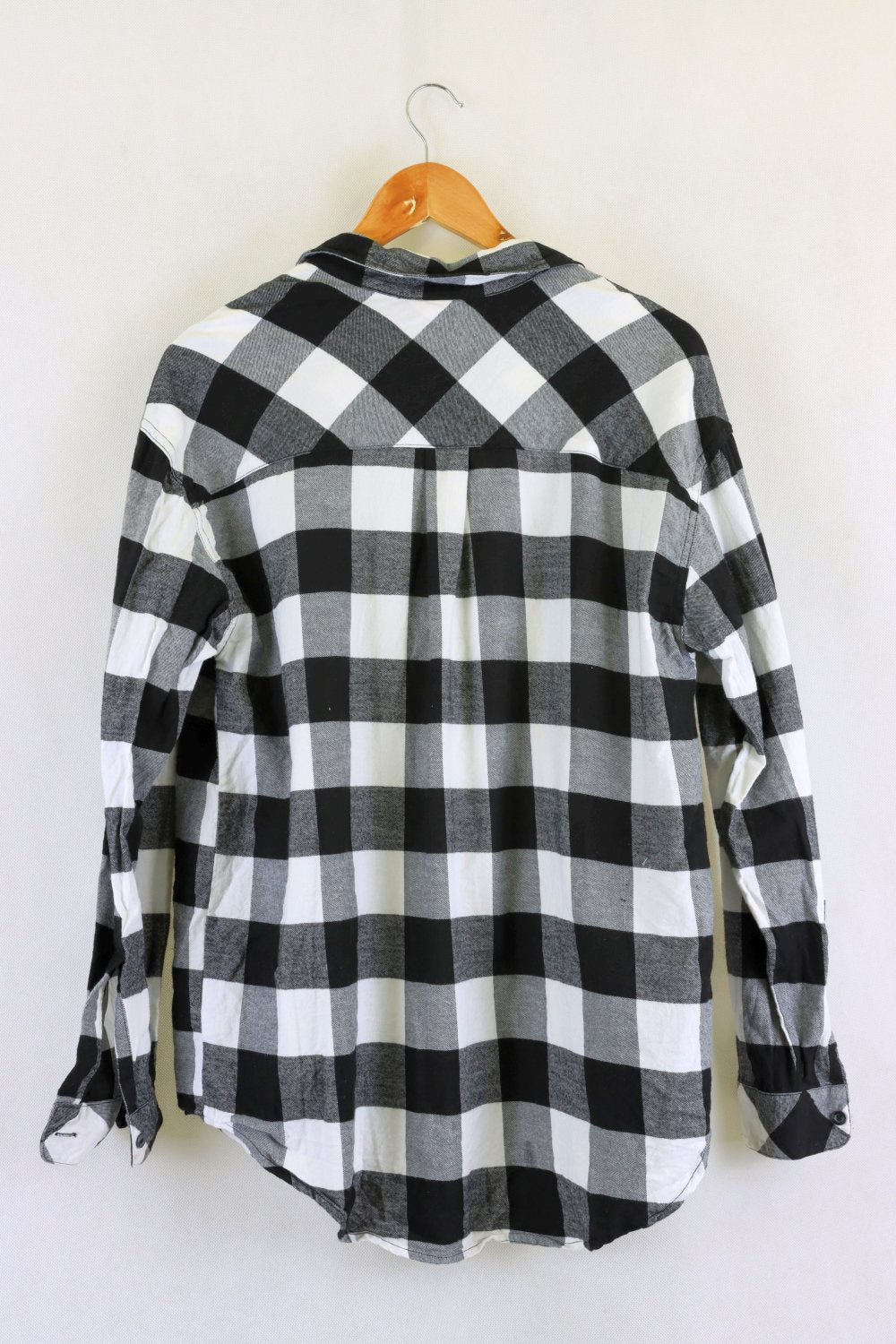 Beau Hudson Black And White Check Long Sleeve Top XS