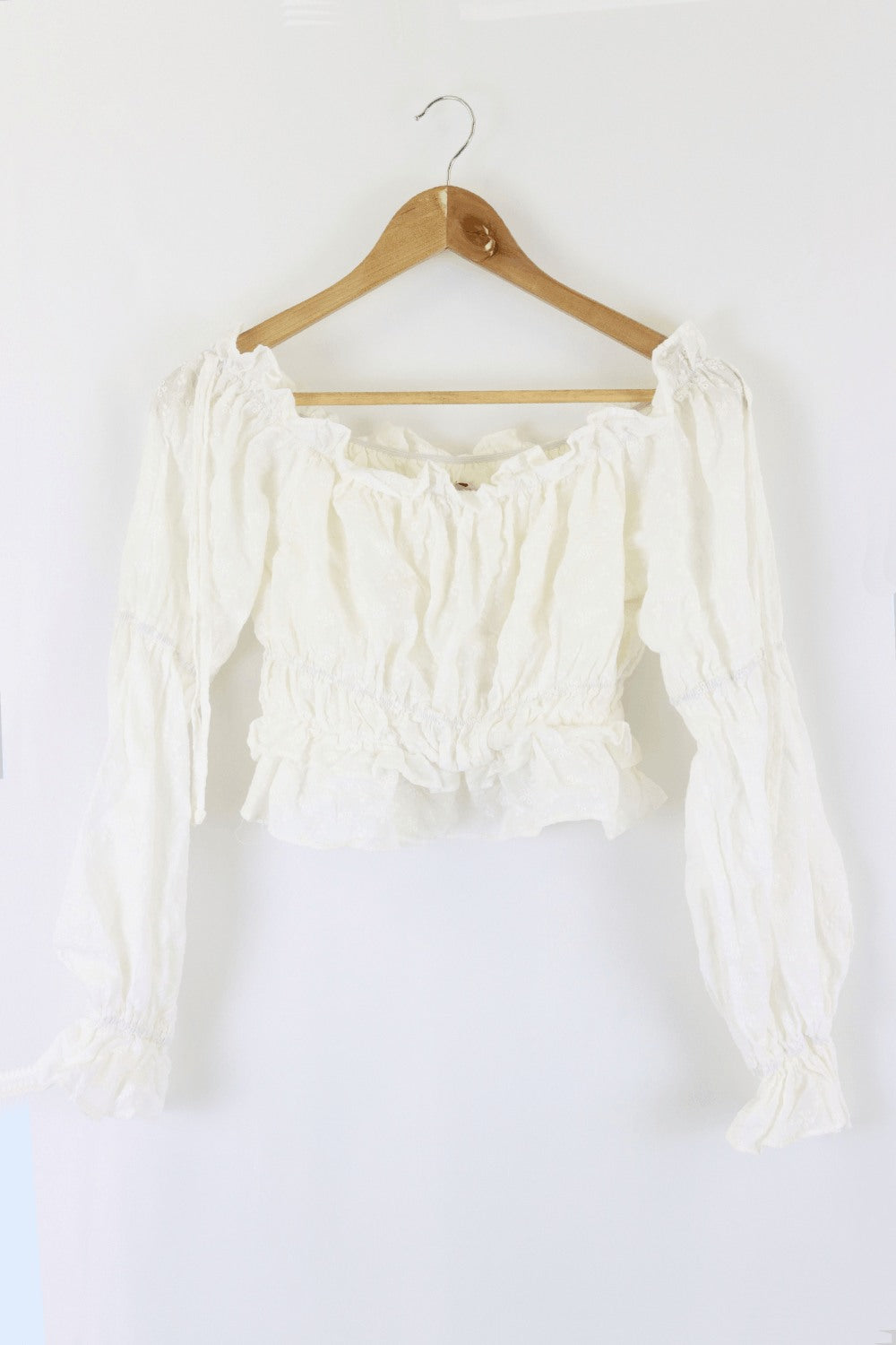 Thanne White Cropped Top 12