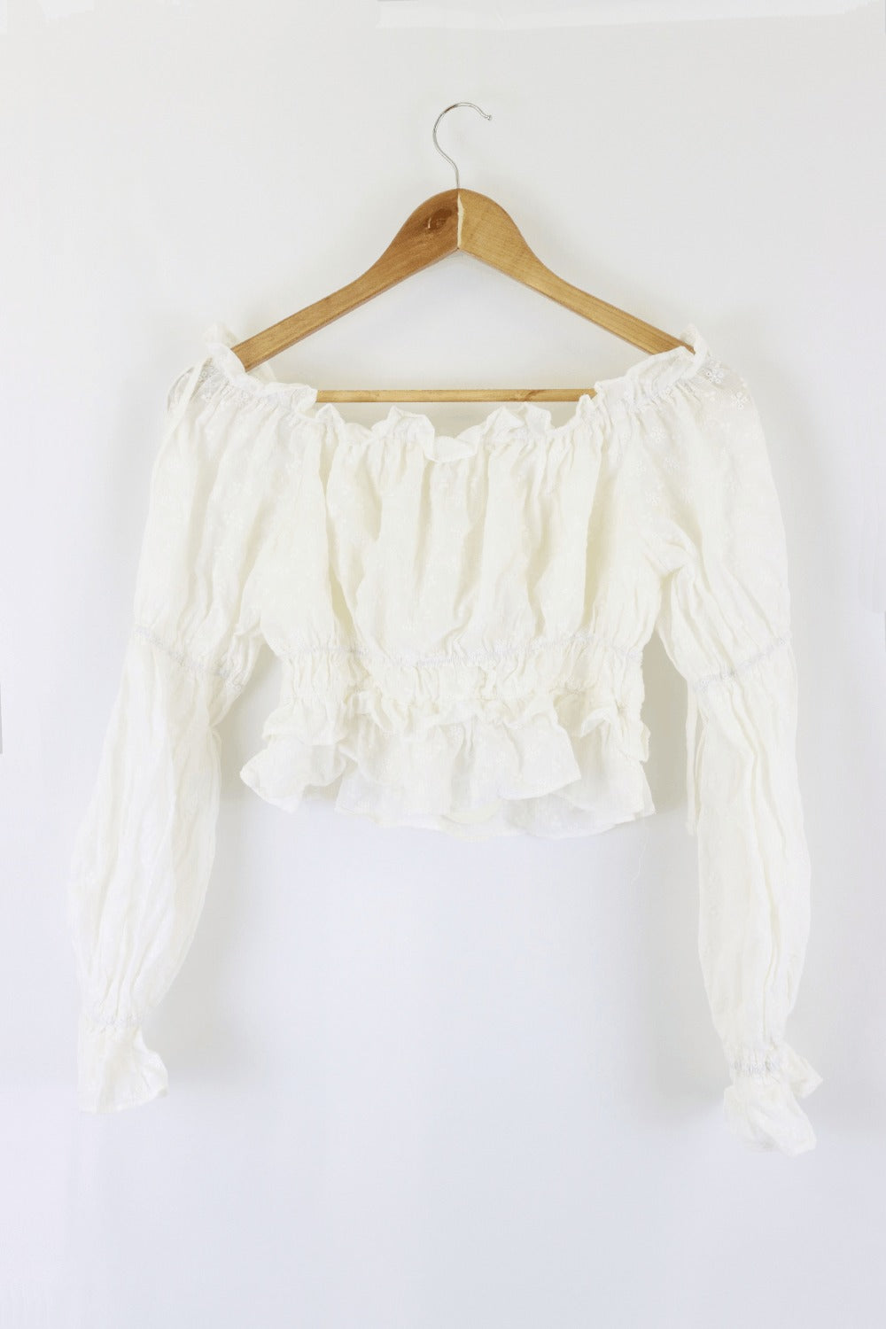 Thanne White Cropped Top 12