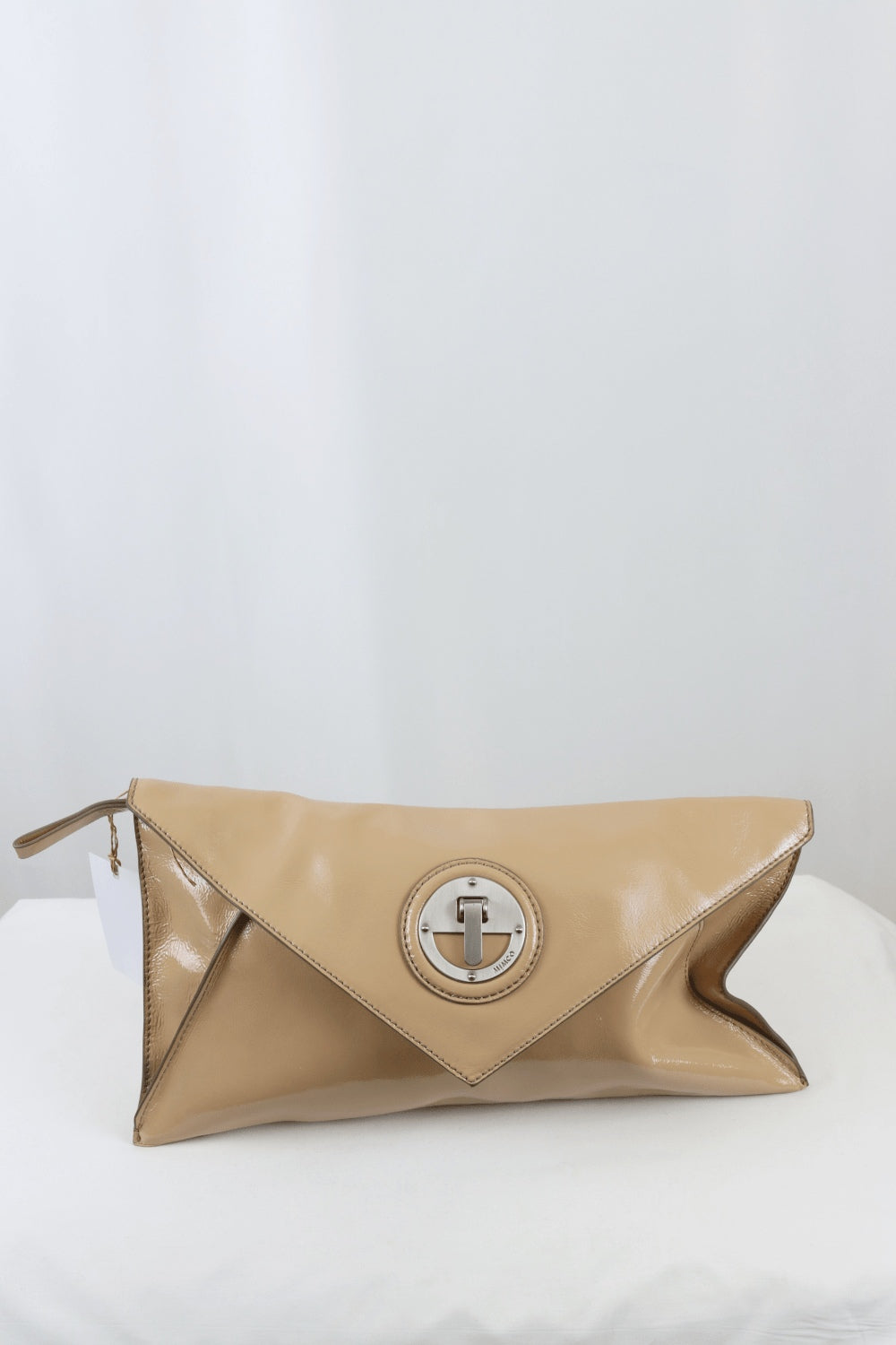Mimco Turnlock Beige Clutch