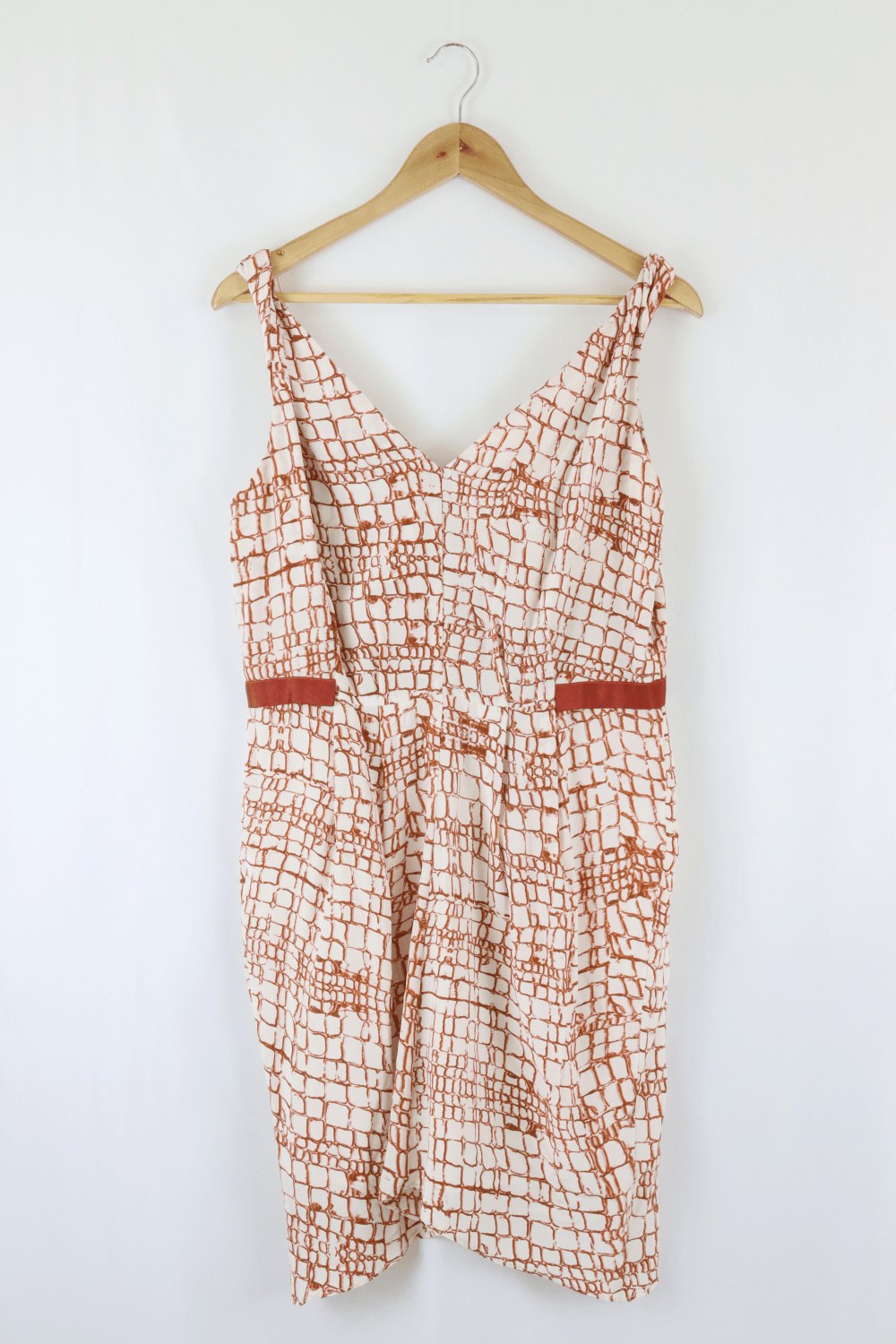 Watson &amp; Watson Rust And White Dress L