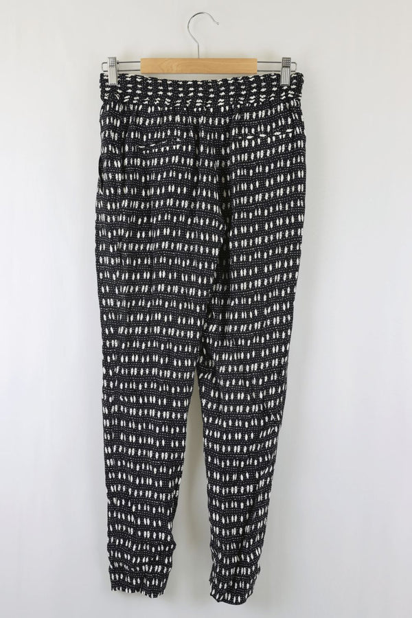 Sass & Bide Black White Pants 8 - Reluv Clothing Australia