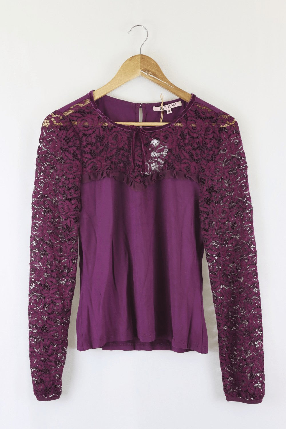 purple lace shirt