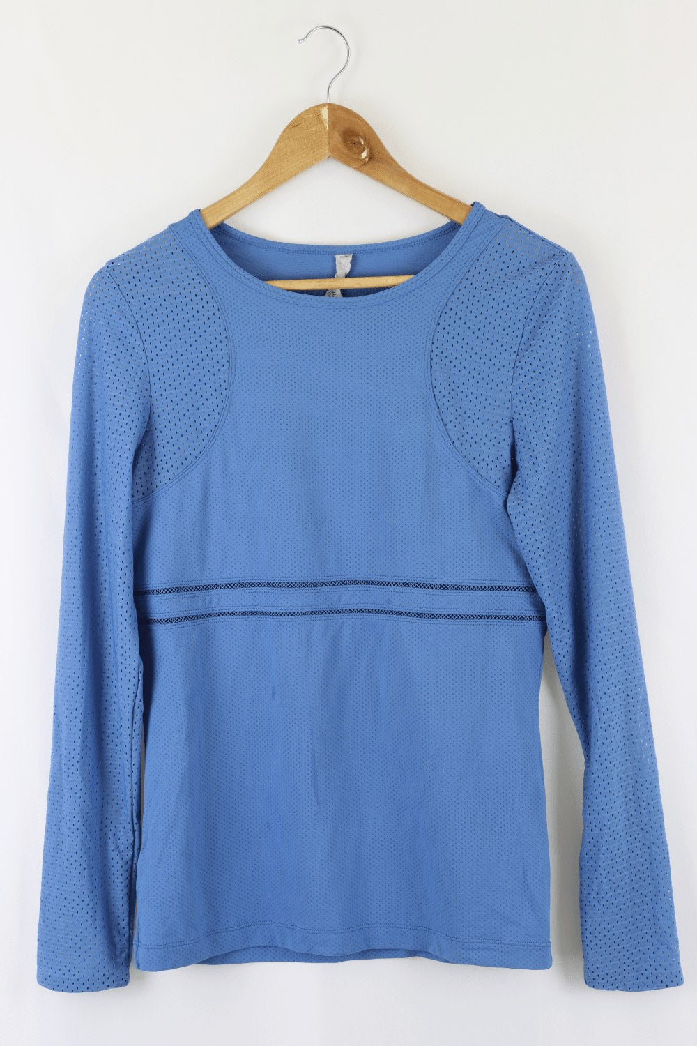 Lorna Jane Blue Log Sleeve Top M