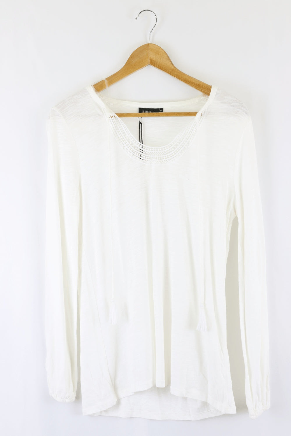 Jeanswest White Long Sleeve Top Xs