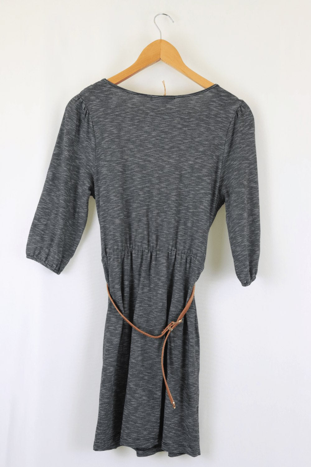 Pilgrim Grey And Black Striped Dress 10