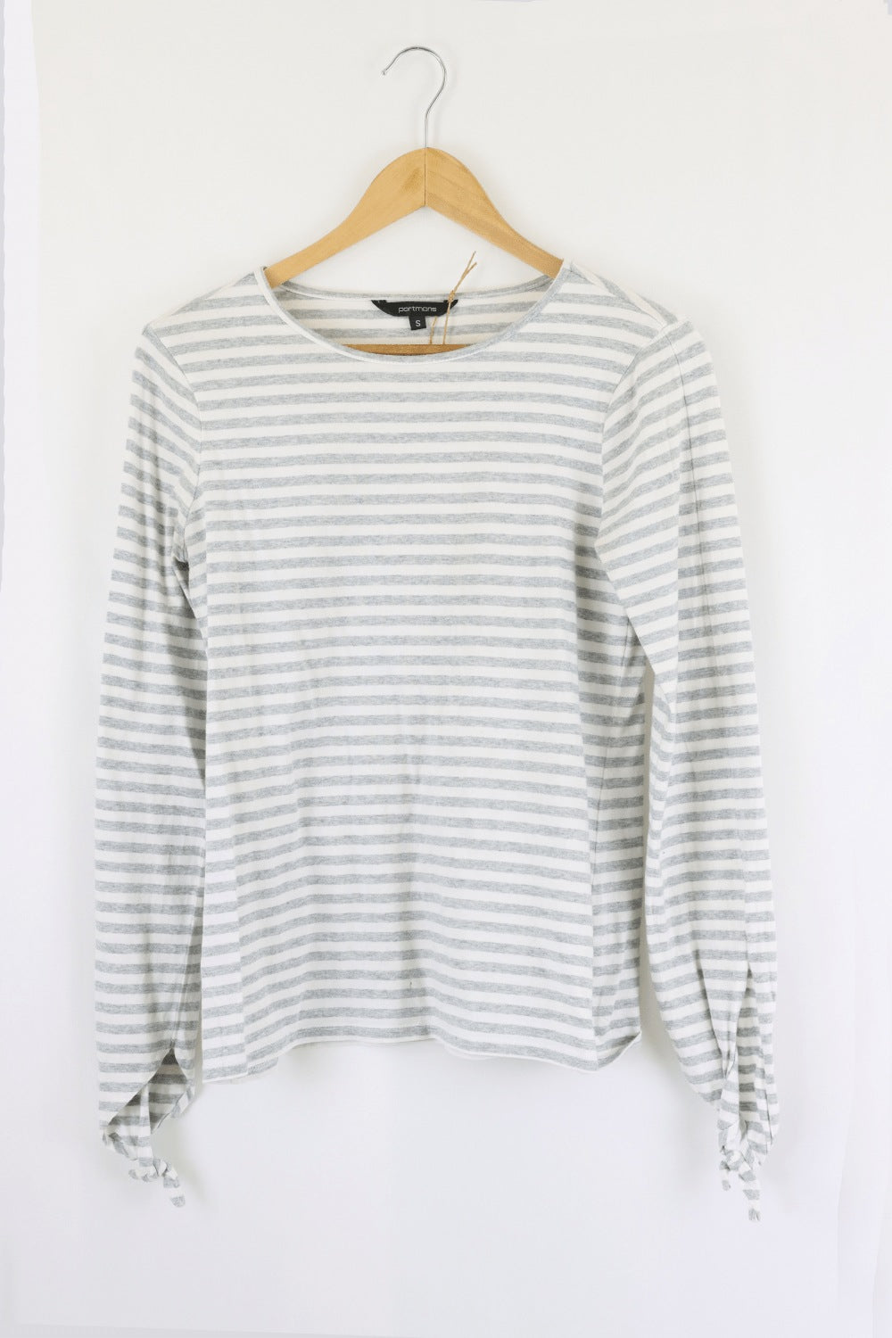 Portmans Striped Grey And White Top S