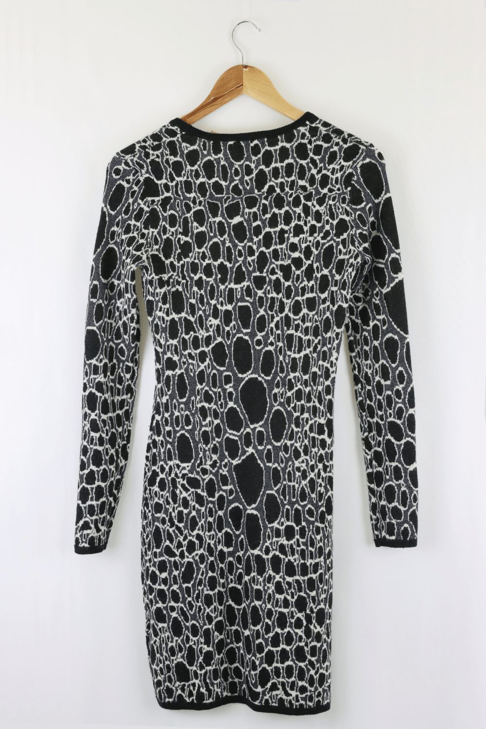French Connections Black And White Pattern Dress 10