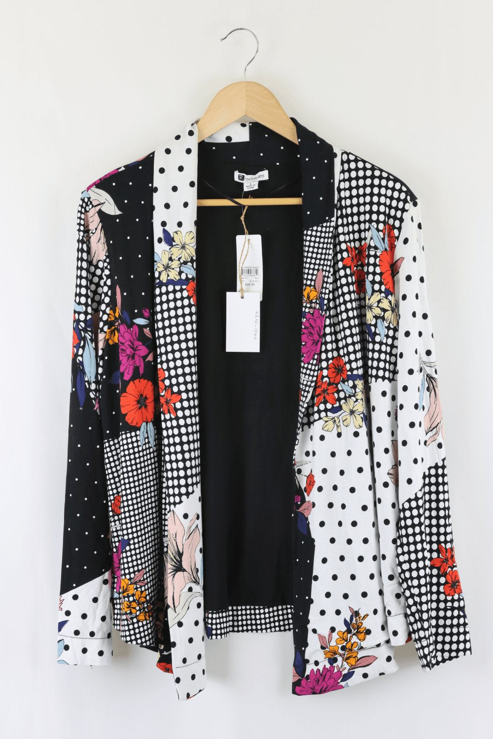 Rockmans Black And White Cardigan L