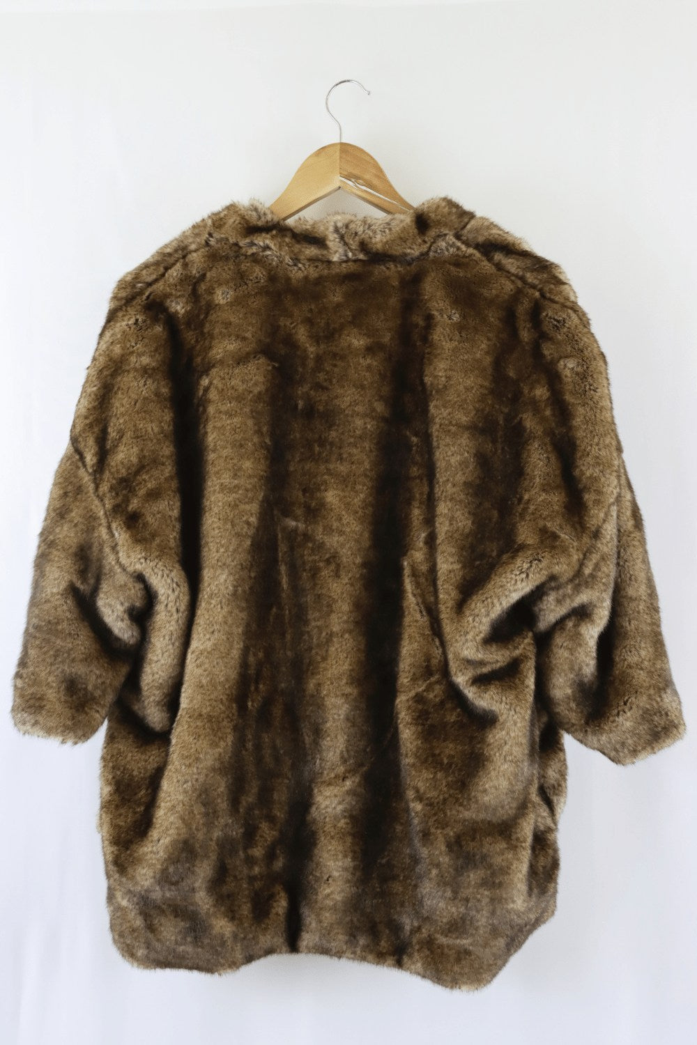 Zara Faux Fur Jacket Brown S/M