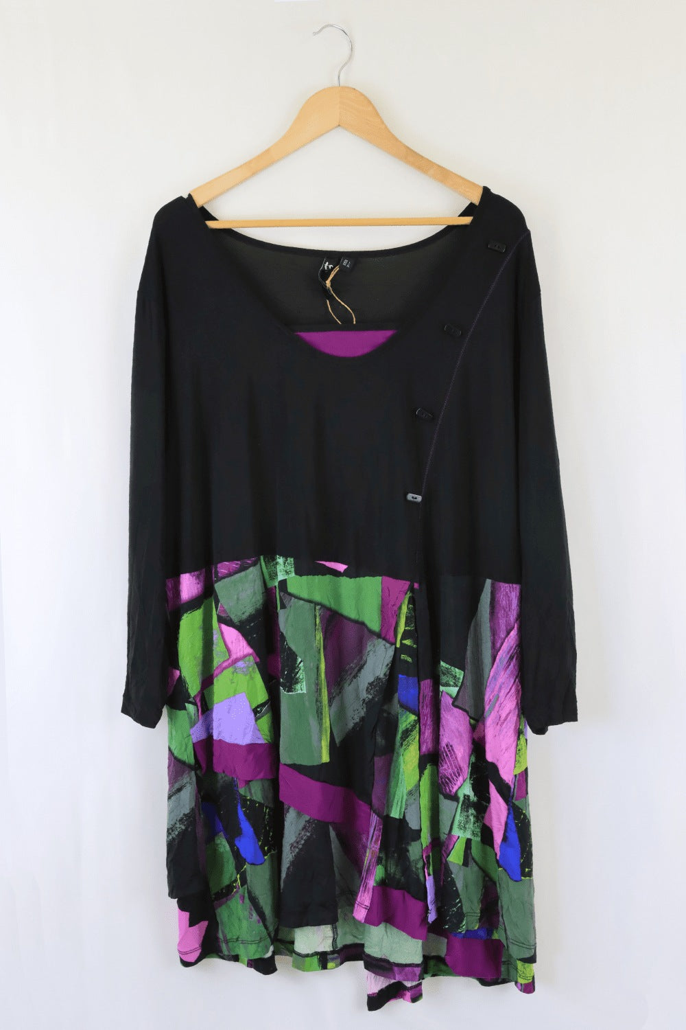 Taking Shape TS Black And Purple Top L