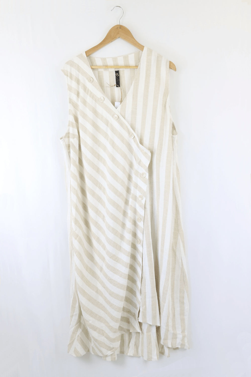 Taking Shape TS Brown And White Striped Dress 22