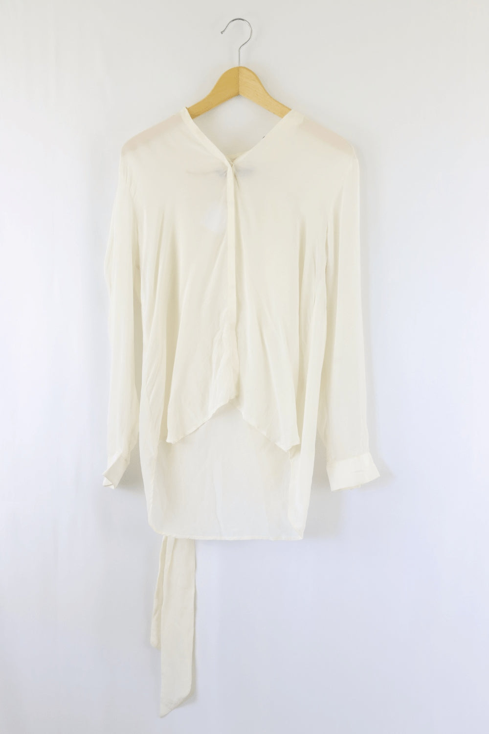 Zara Cream Button Down Top M