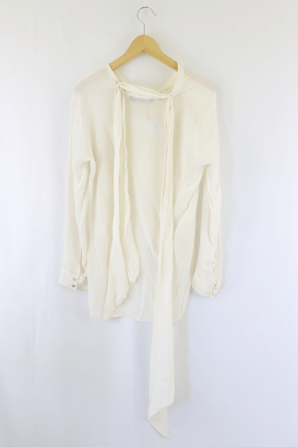 Zara Cream Button Down Top M