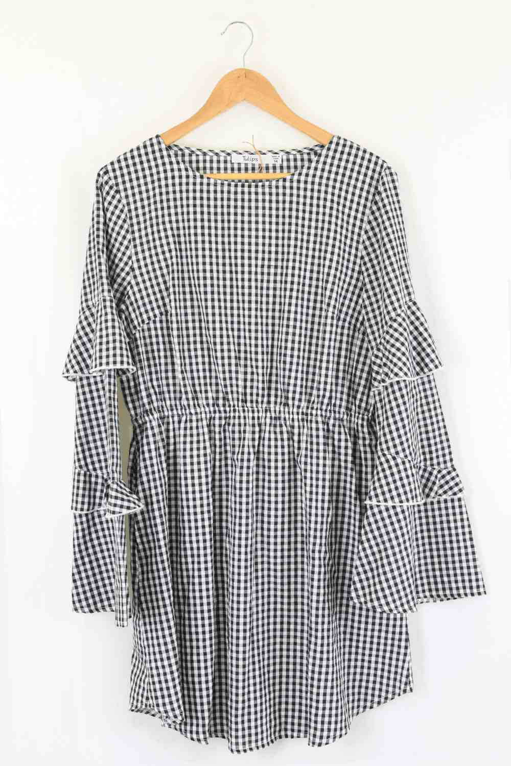 Tulips Black And White Check Dress 14