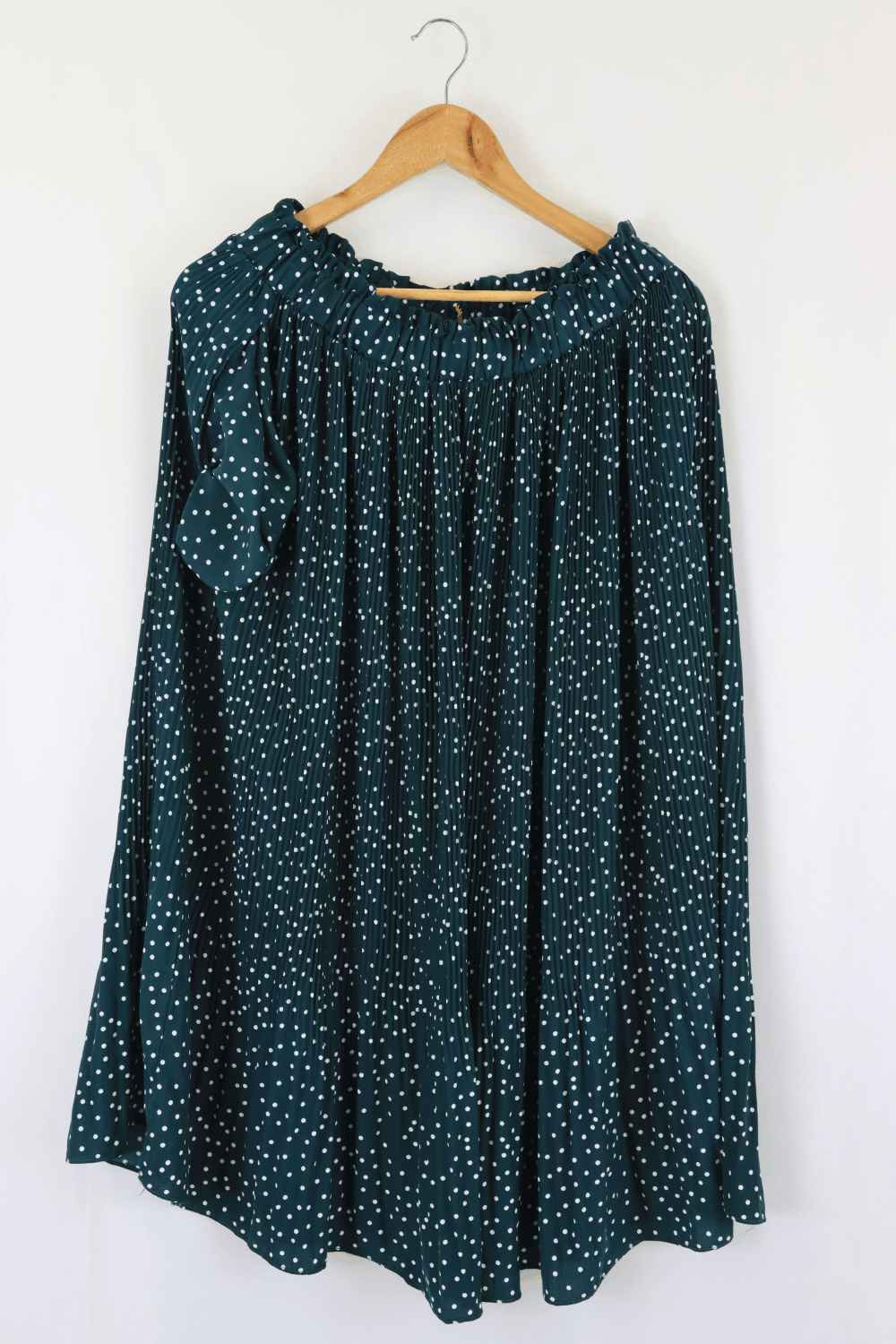 House Of Sienna Polka Dot Green Skirt 12