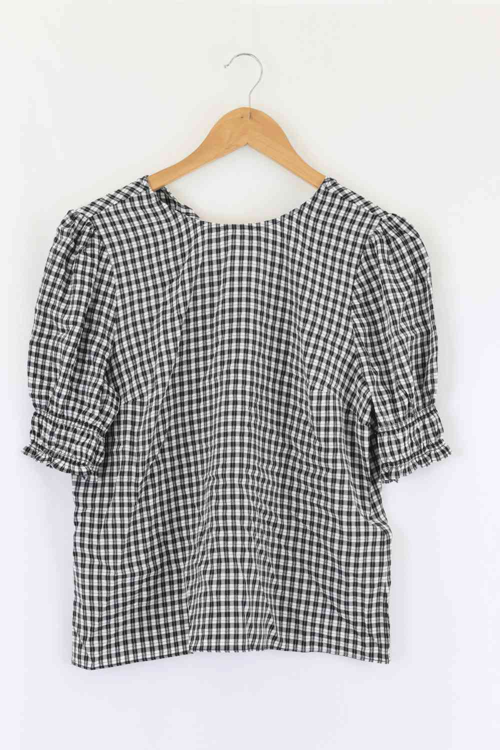 Forever New Black And White Check Top 8